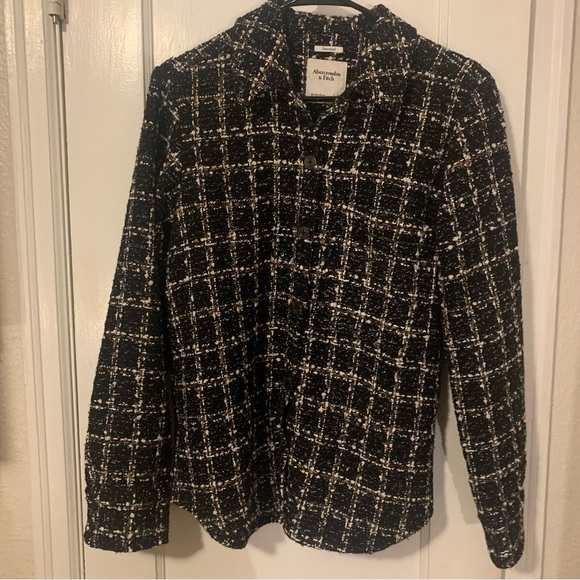 Abercrombie Tweed over sized shirt jacket - Picture 3 of 7